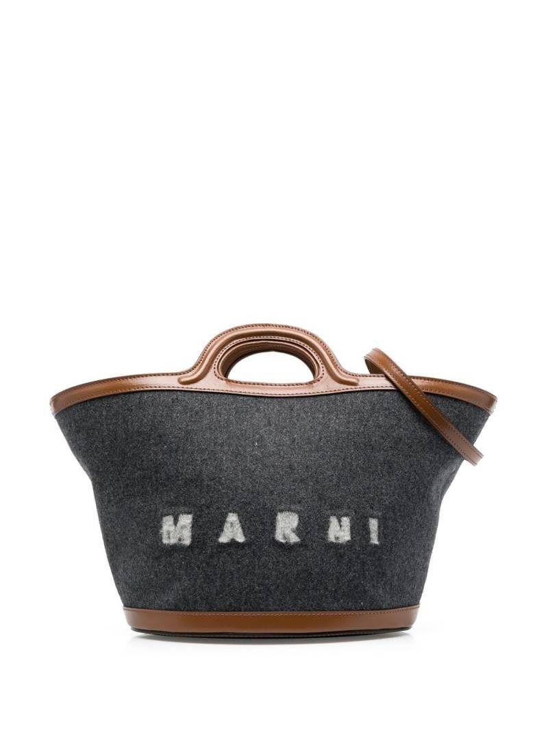 Marni logo-print tote bag - Blue von Marni