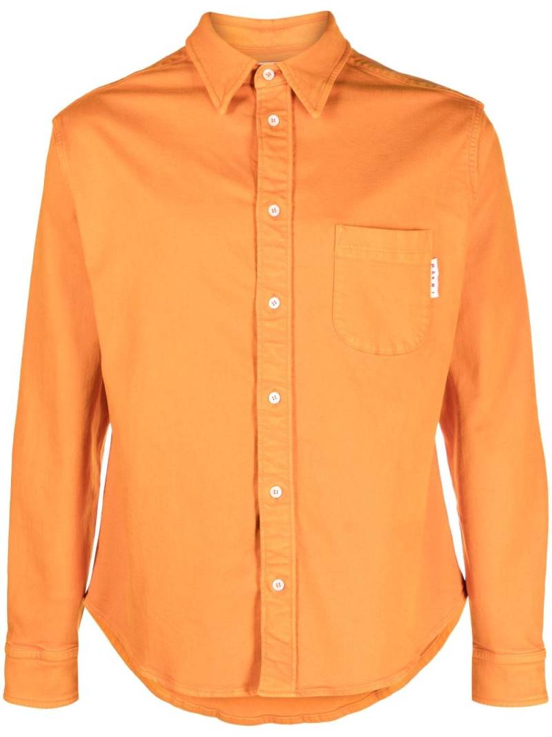 Marni long-sleeved cotton shirt - Orange von Marni