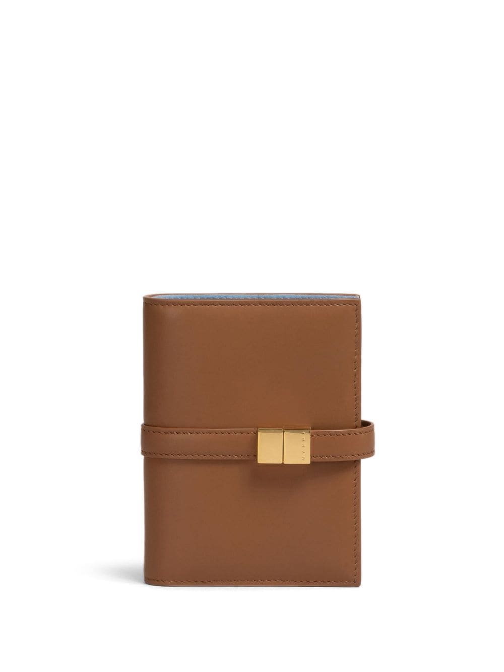 Marni magnetic leather buckle bi-fold wallet - Brown von Marni