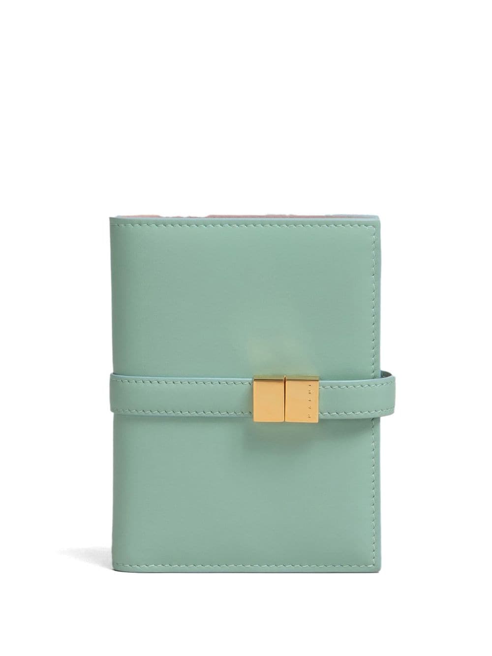 Marni magnetic leather buckle bi-fold wallet - Green von Marni