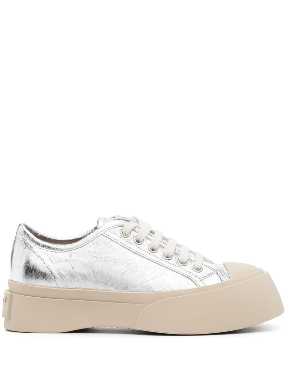 Marni metallic leather platform sneakers - Silver von Marni