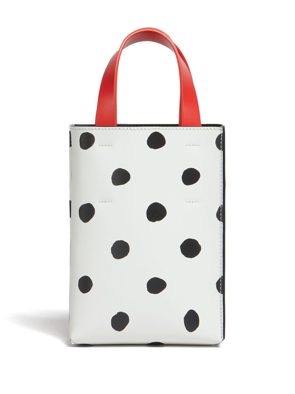 Marni nano Museo polka-dot tote bag - White von Marni