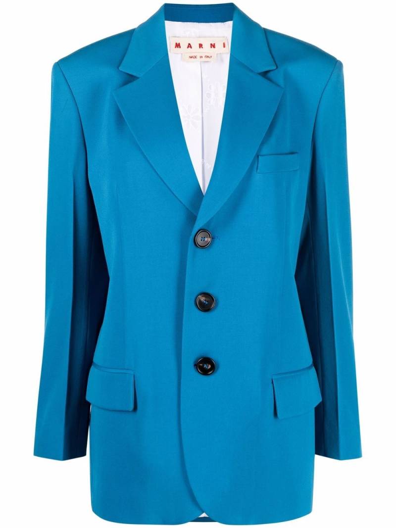 Marni notched-lapel single-breasted blazer - Blue von Marni