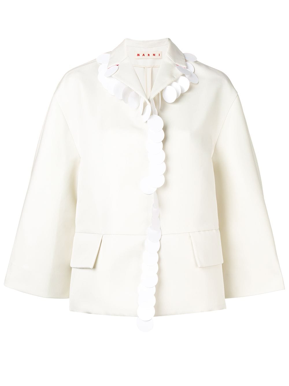 Marni pailette trim jacket - White von Marni