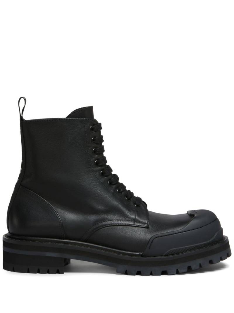 Marni Dada Army leather combat boots - Black von Marni