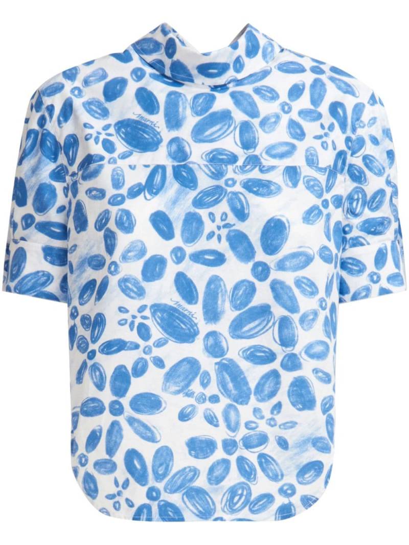 Marni patterned short-sleeve shirt - White von Marni