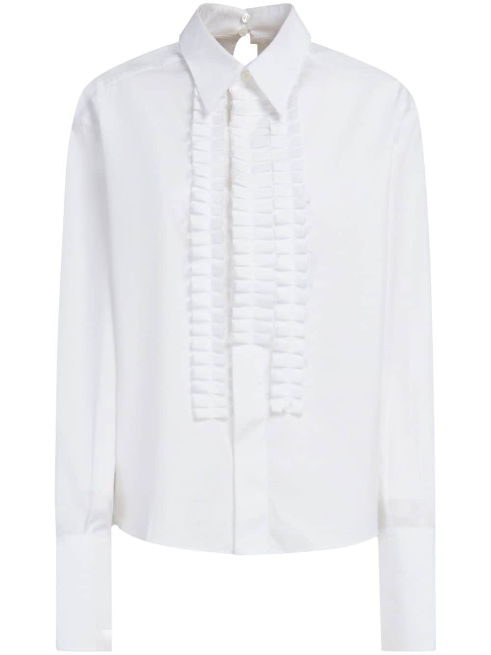 Marni pleat-detail cotton shirt - White von Marni