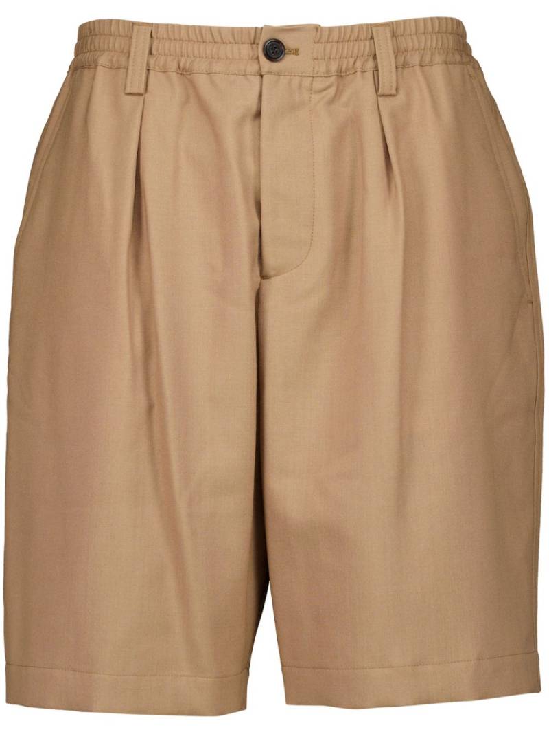 Marni pleated wool bermuda shorts - Brown von Marni