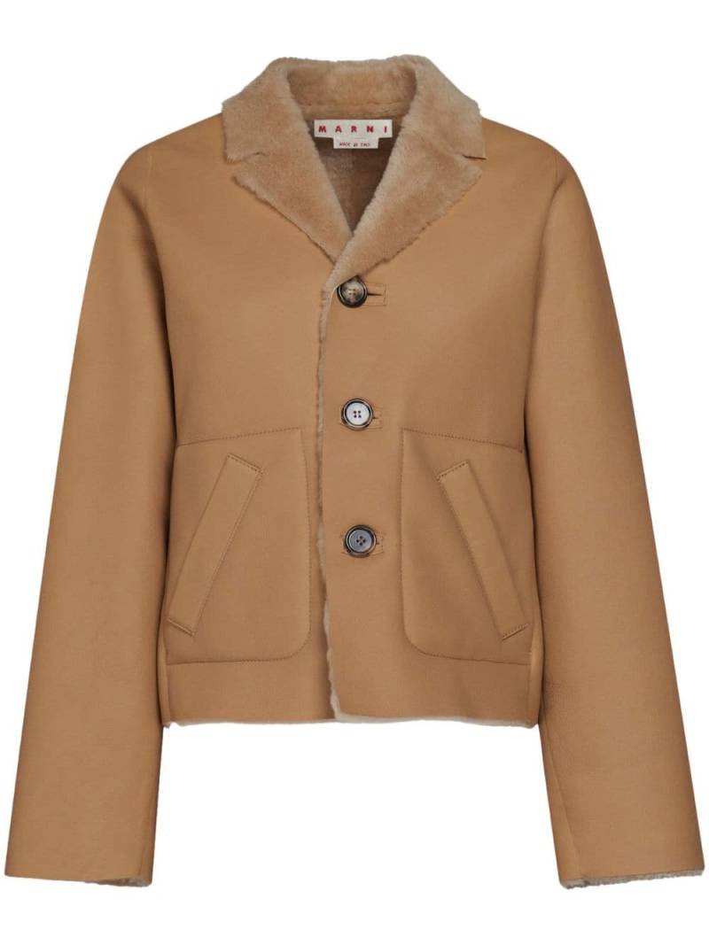 Marni reversible shearling jacket - Brown von Marni