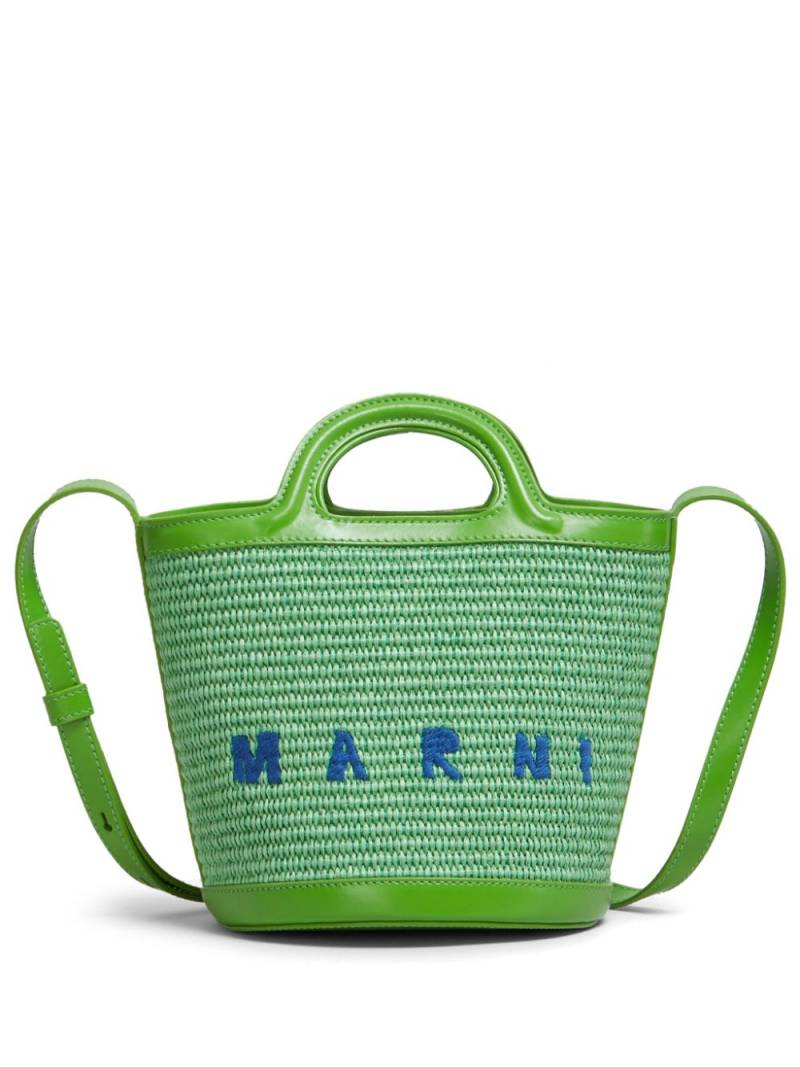 Marni ropicalia logo-embroidered tote bag - Green von Marni