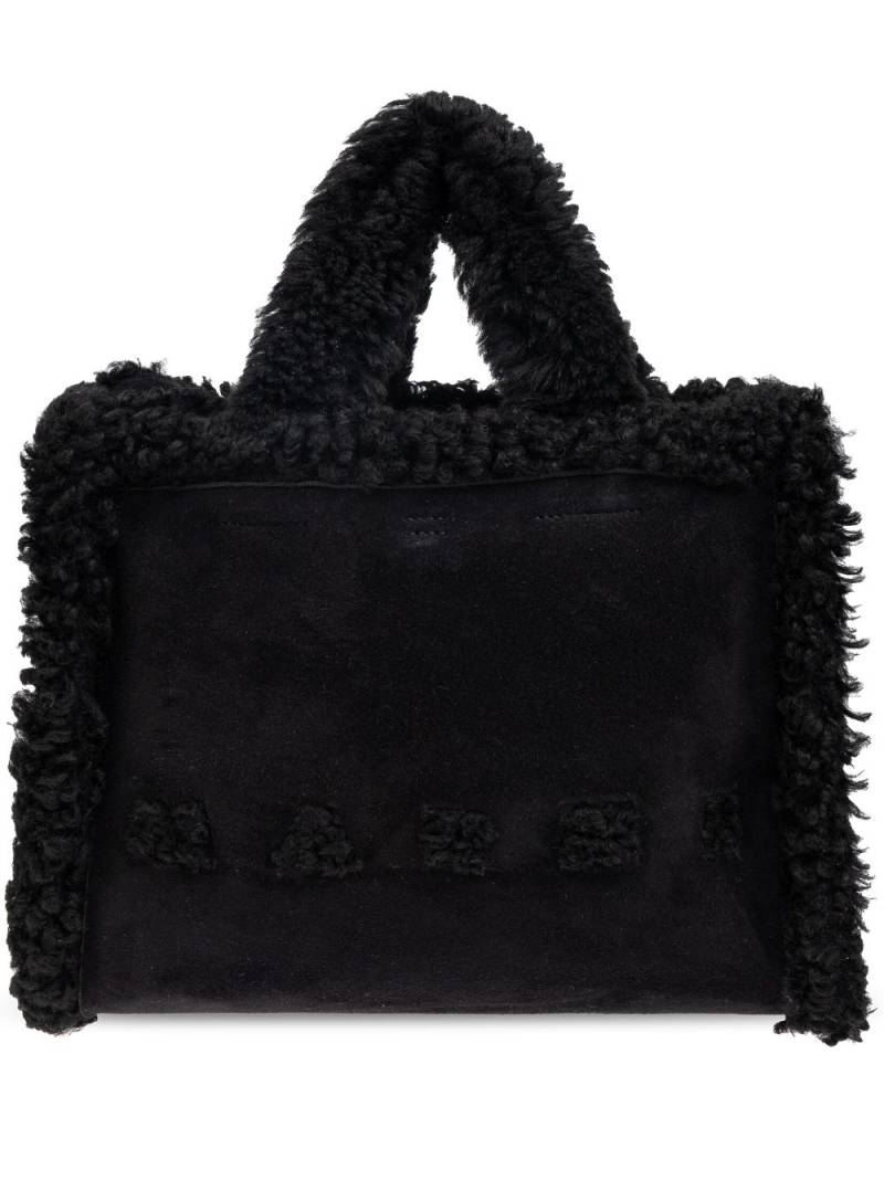 Marni shearling tote bag - Black von Marni