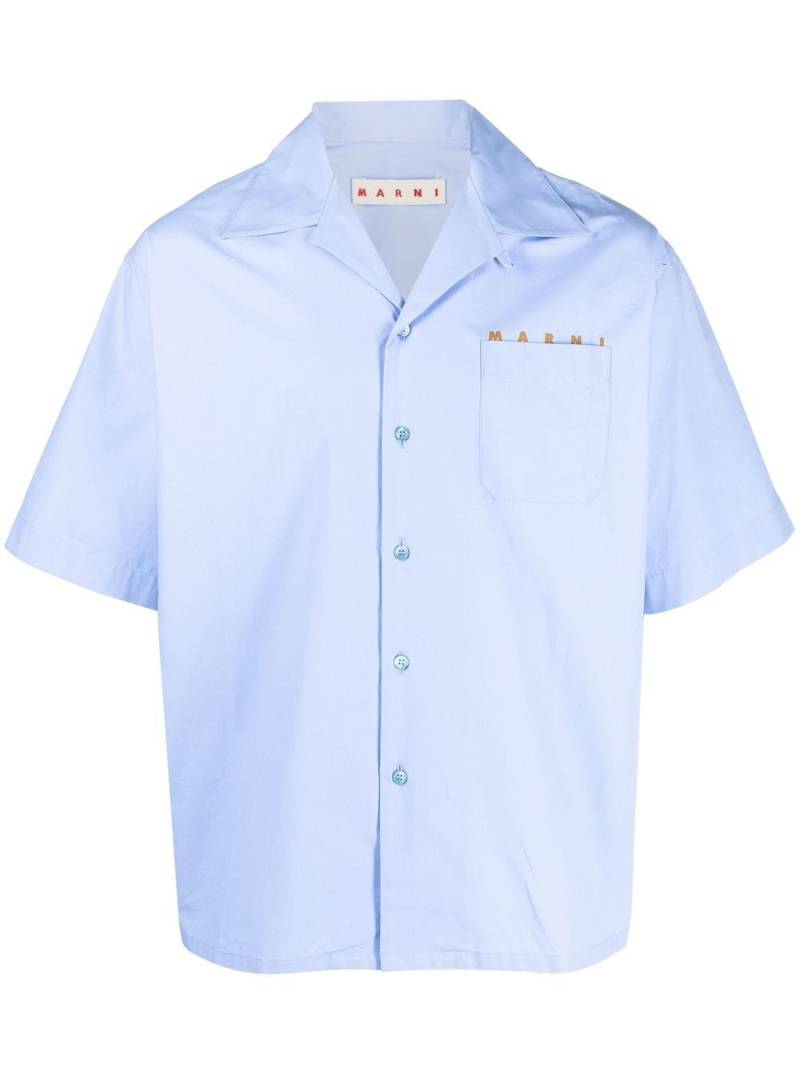 Marni short-sleeve cotton shirt - Blue von Marni