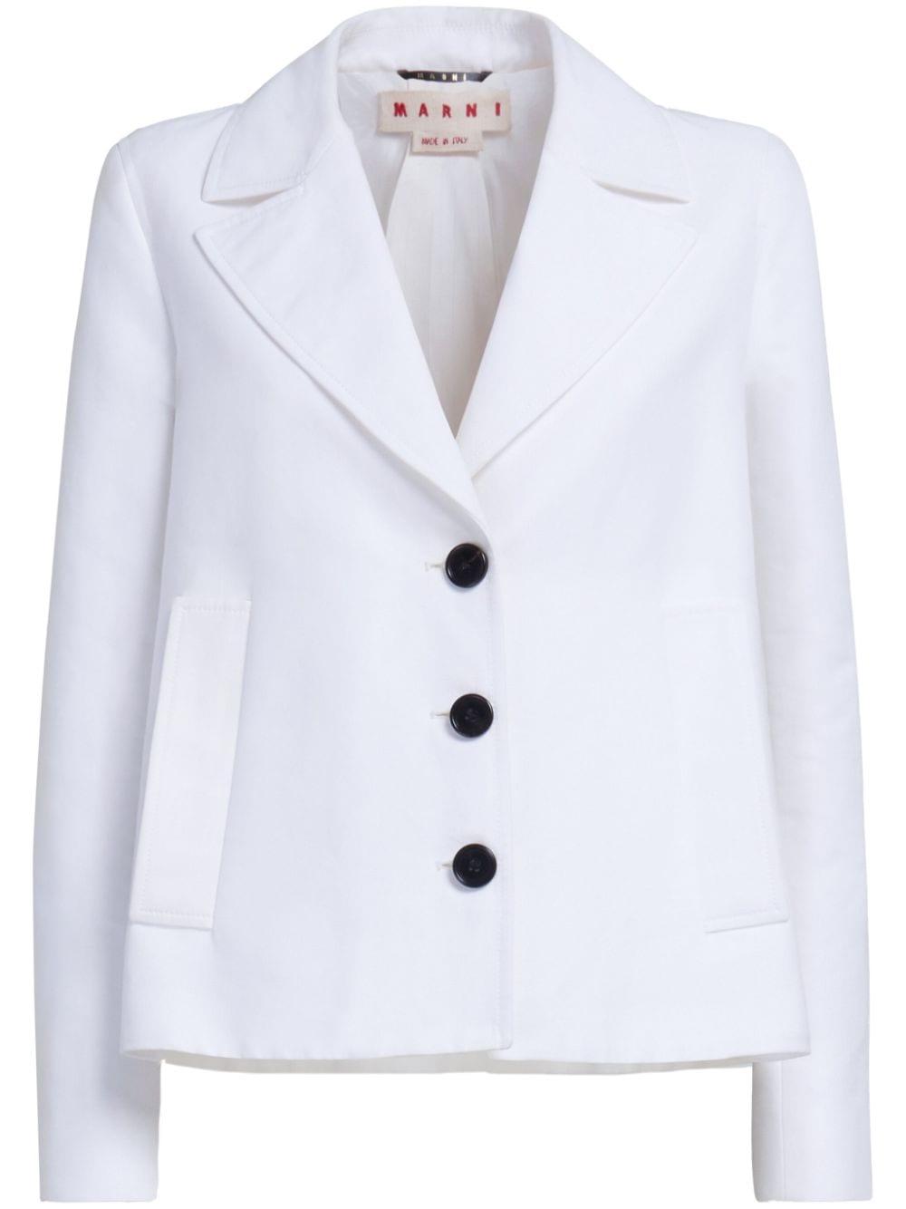 Marni single-breasted cotton blazer - White von Marni