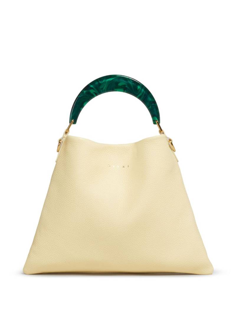 Marni small Venice leather tote bag - Yellow von Marni