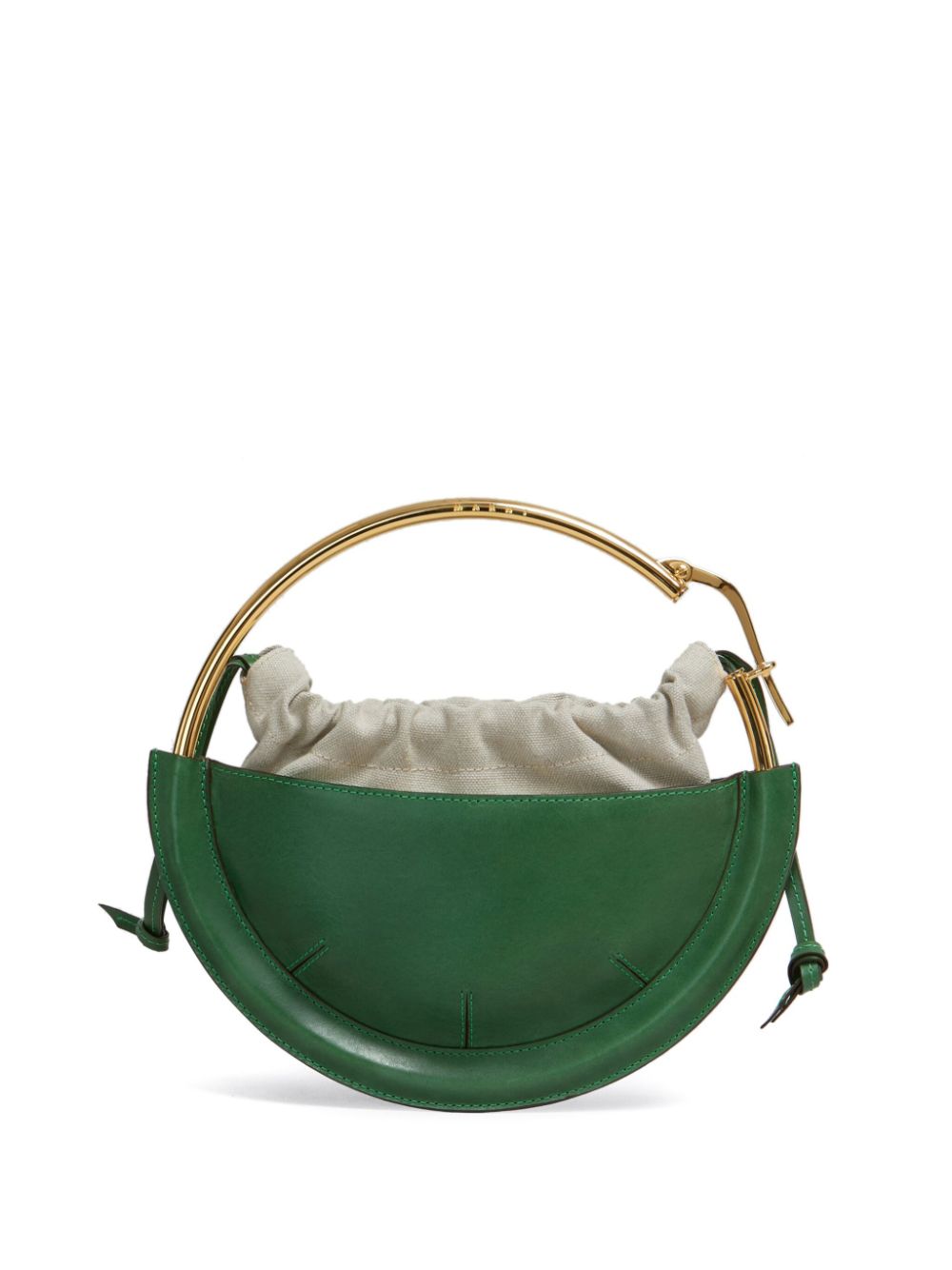 Marni small leather bucket bag - Green von Marni