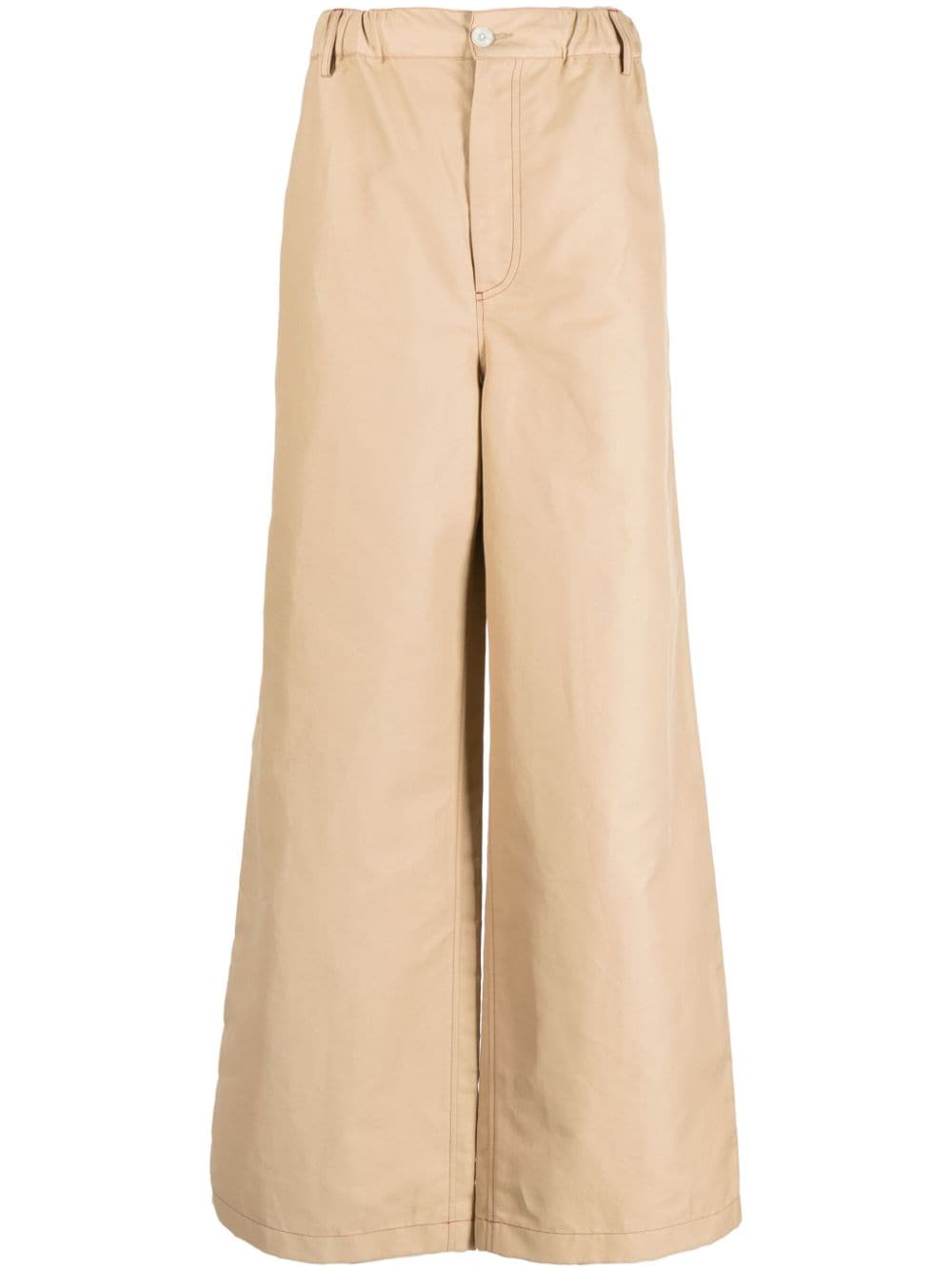 Marni straight-leg elasticated-waistband trousers - Brown von Marni