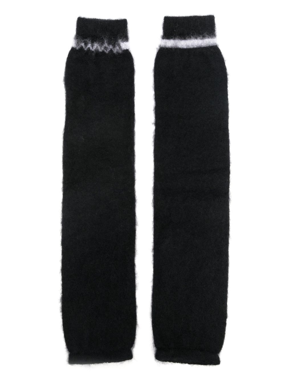 Marni stripe-detail gloves - Black von Marni