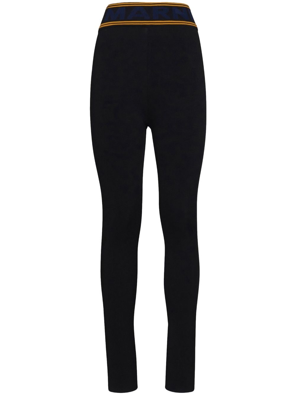 Marni high-waisted logo-waistband leggings - Black von Marni