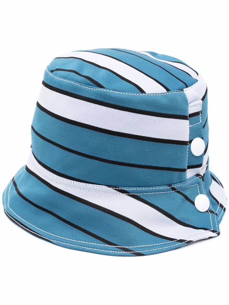 Marni striped bucket hat - Blue von Marni