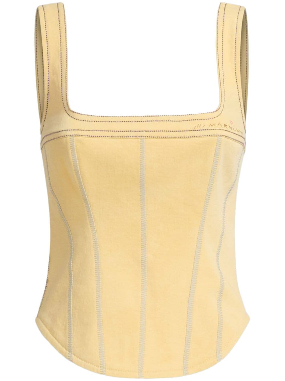 Marni striped corset top - Yellow von Marni