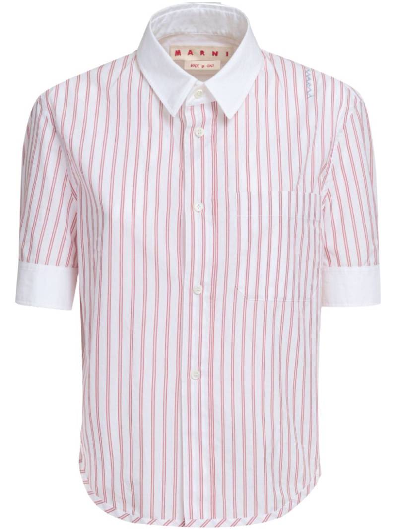 Marni striped cotton shirt - Red von Marni