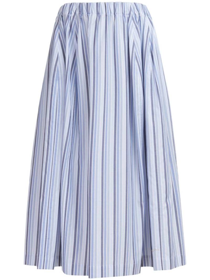 Marni striped cotton skirt - Blue von Marni