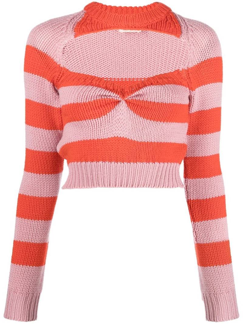 Marni striped virgin wool jumper - Pink von Marni