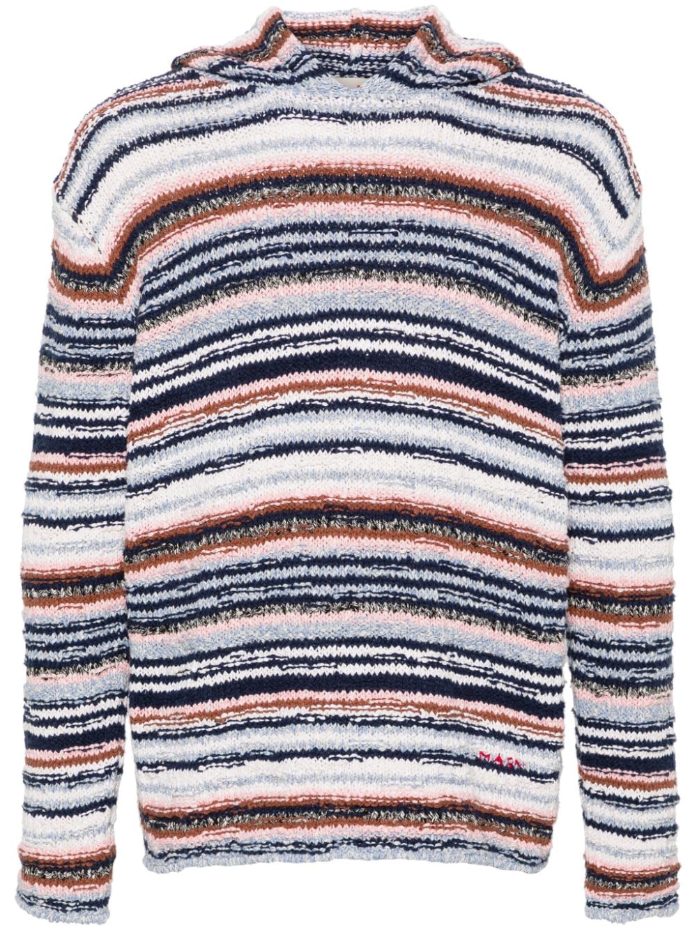 Marni striped hooded jumper - Neutrals von Marni