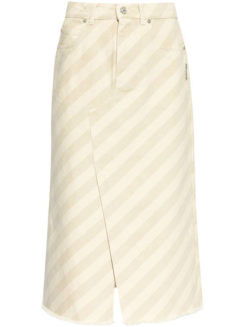 Marni striped midi skirt - Neutrals von Marni