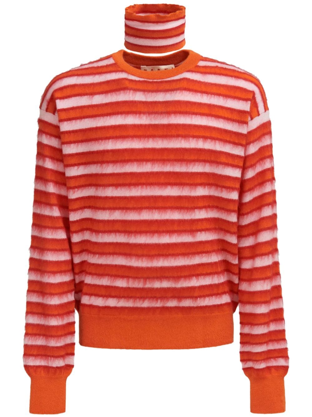 Marni striped roll-neck jumper - Orange von Marni