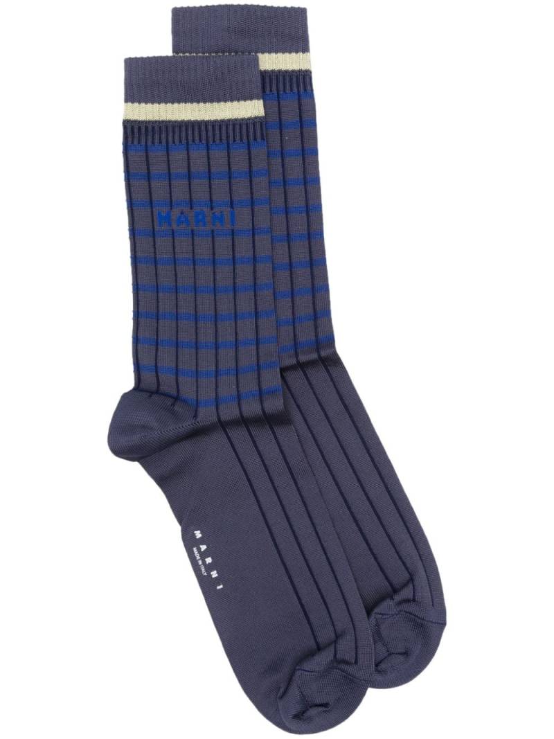 Marni striped socks - Blue von Marni