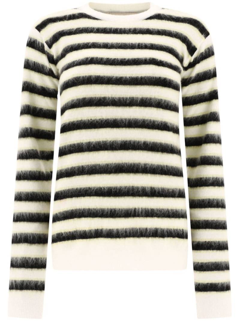 Marni striped virgin wool jumper - White von Marni