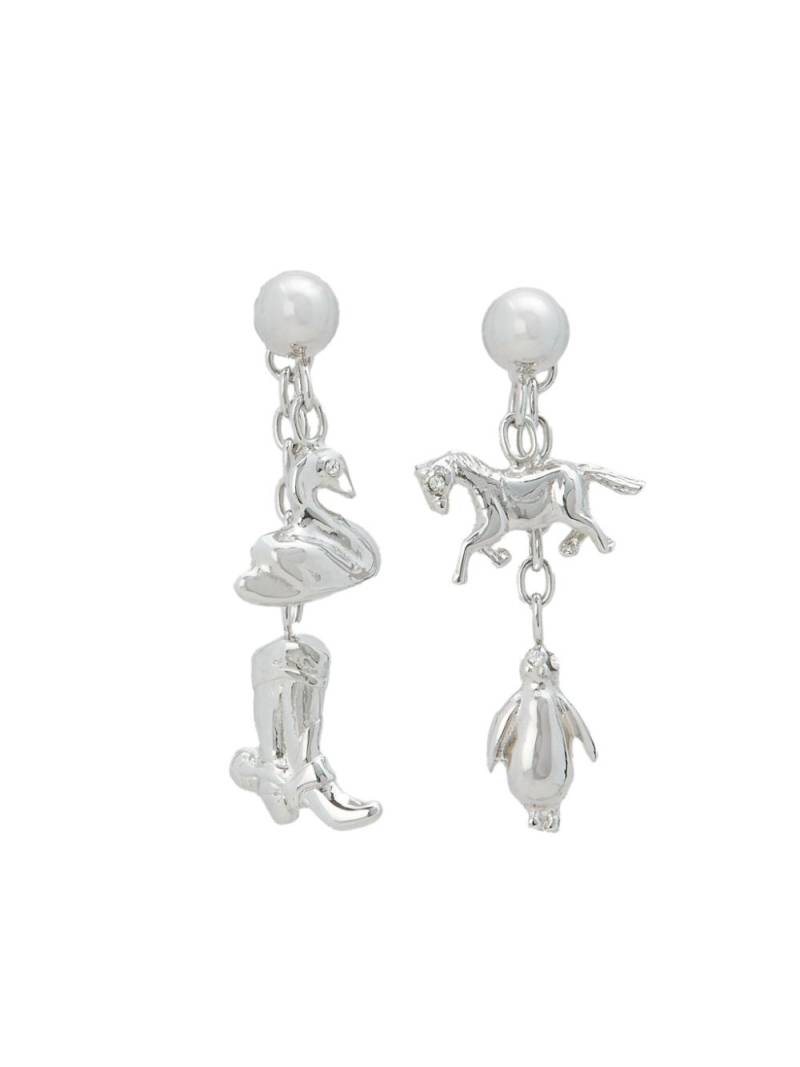 Marni swan and boot single earring - Silver von Marni