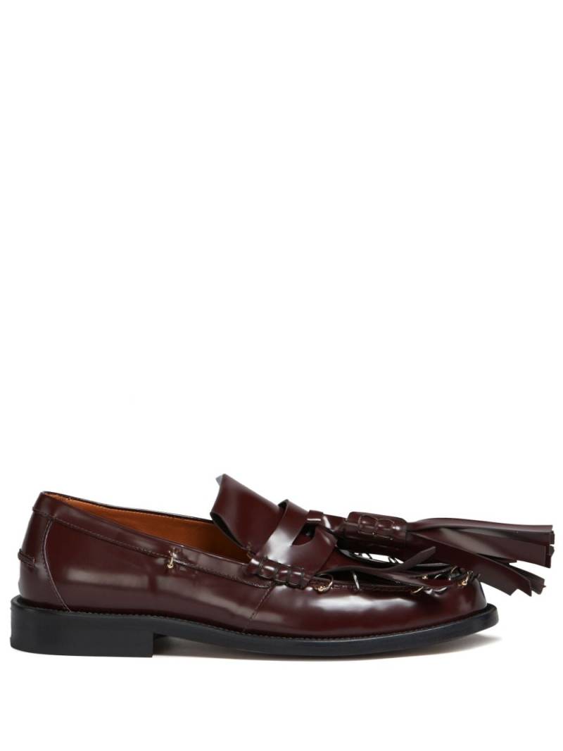 Marni tassel-detail leather loafers - Red von Marni