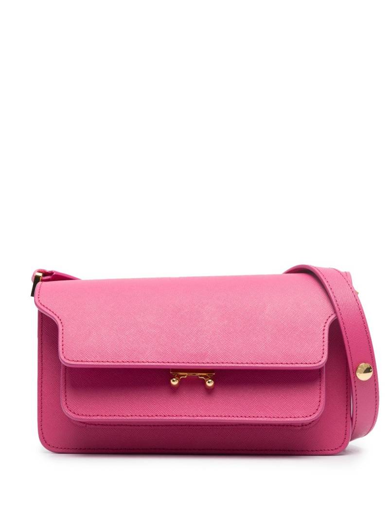 Marni Trunk leather shoulder bag - Pink von Marni