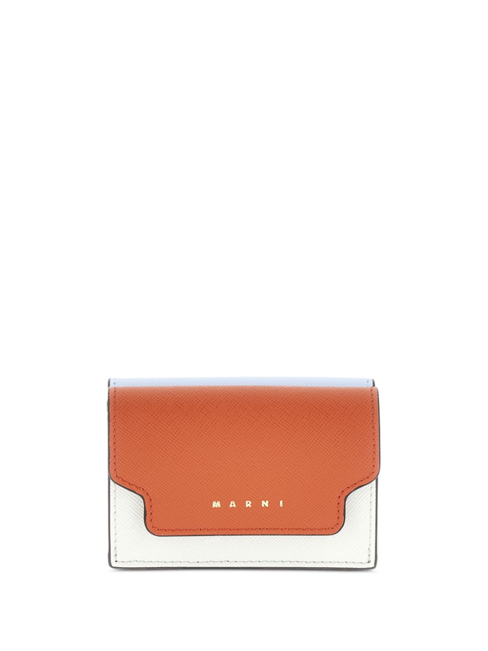 Marni tri-fold Saffiano-leather wallet - White von Marni