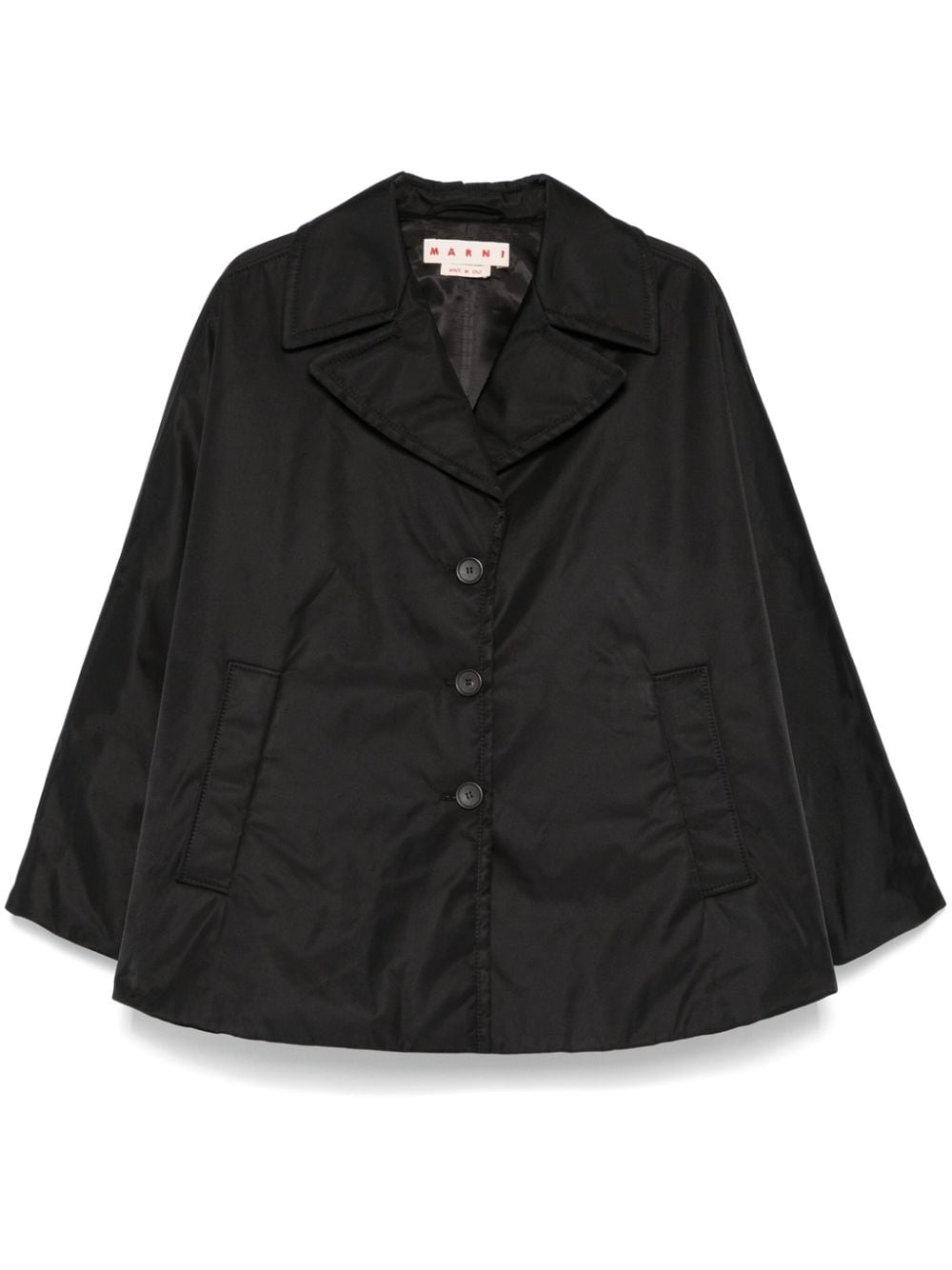 Marni twill coat - Black von Marni