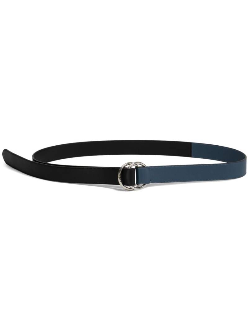 Marni two-tone D-ring buckle leather belt - Blue von Marni