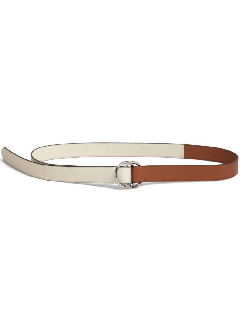 Marni two-tone D-ring buckle leather belt - Brown von Marni