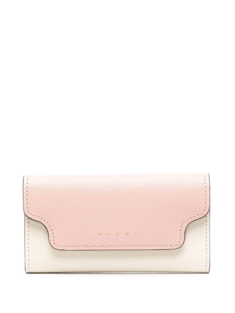 Marni two-tone leather keyholder - Neutrals von Marni