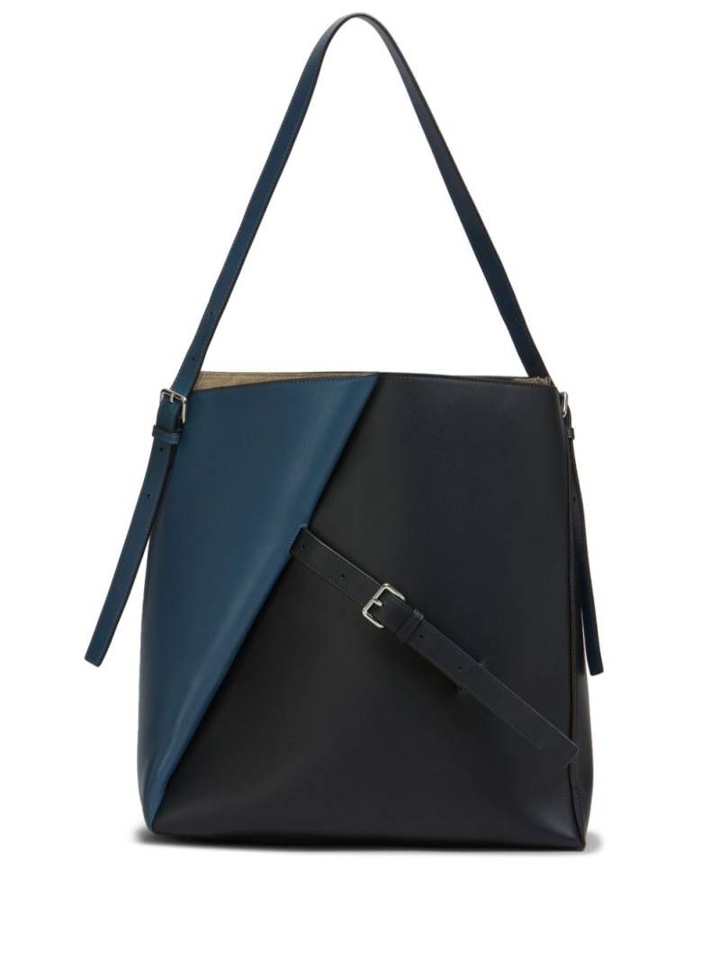 Marni two-tone leather tote bag - Blue von Marni