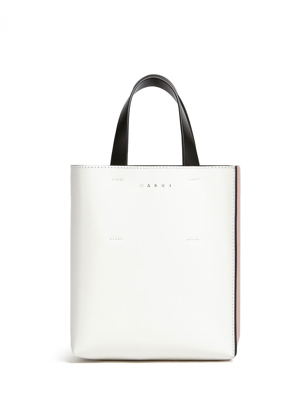 Marni two-tone leather tote bag - White von Marni