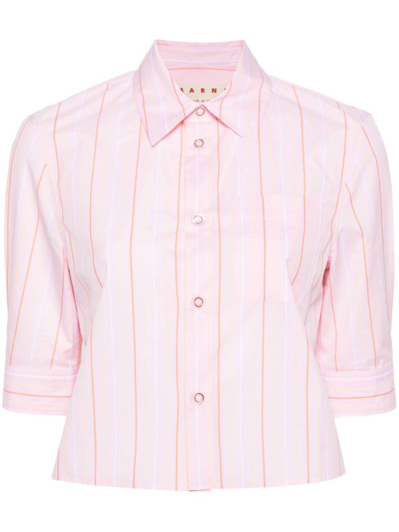 Marni vertical stripe-print cotton shirt - Pink von Marni