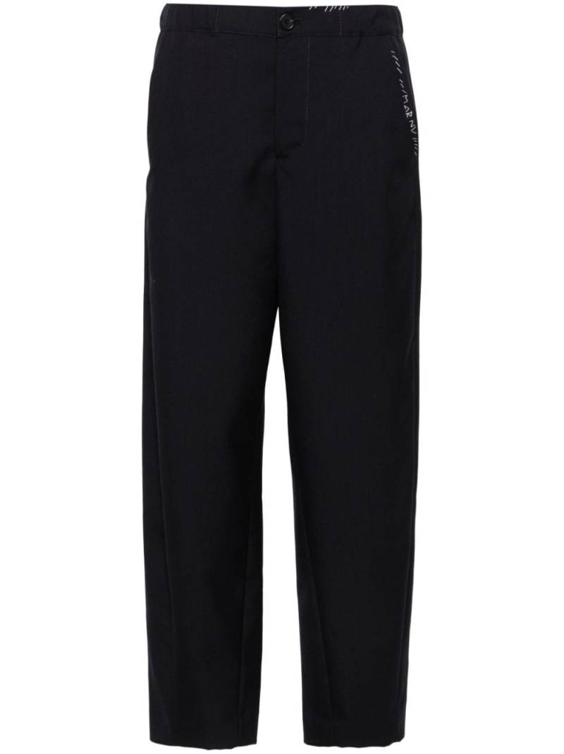 Marni virgin wool tapered trousers - Blue von Marni