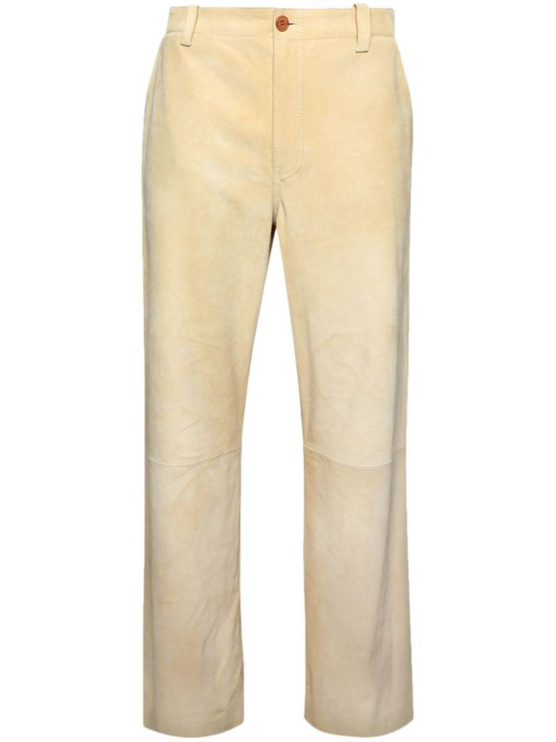 Marni wide-leg suede trousers - Neutrals von Marni