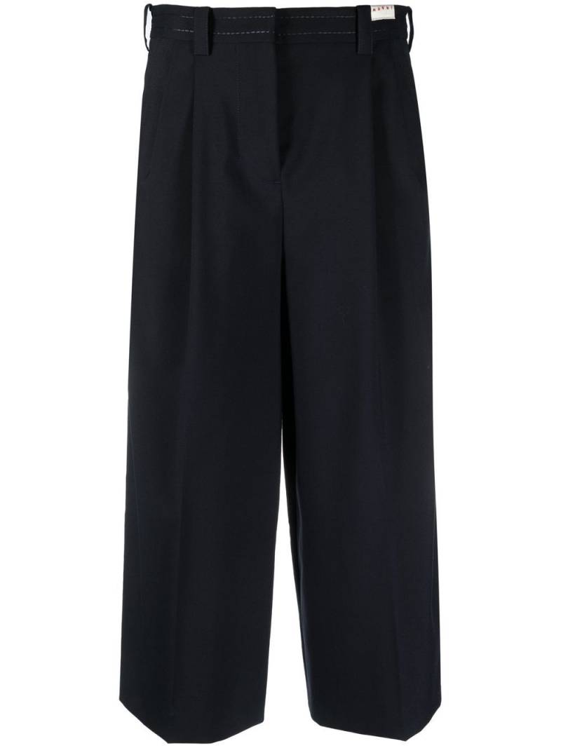 Marni wide-leg cropped trousers - Blue von Marni