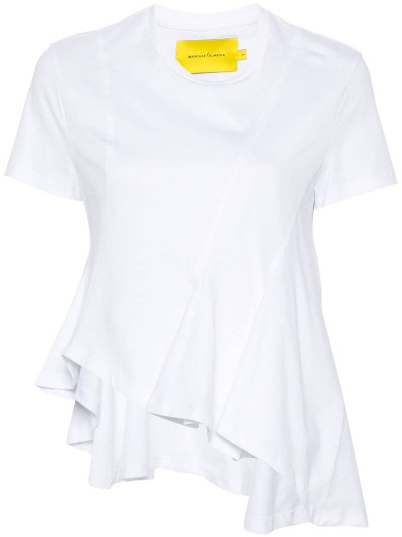 Marques'Almeida asymmetric jersey T-shirt - White von Marques'Almeida