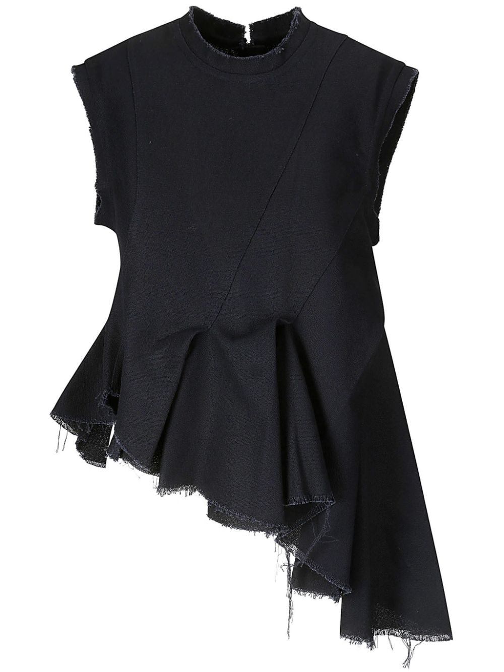 Marques'Almeida asymmetric peplum top - Black von Marques'Almeida