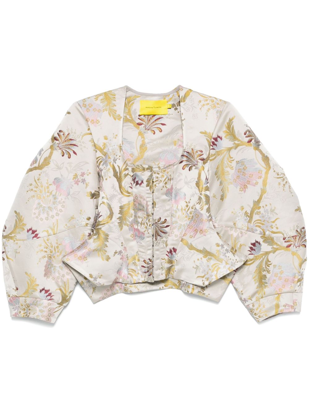 Marques'Almeida brocade-effect satin blouse - Grey von Marques'Almeida