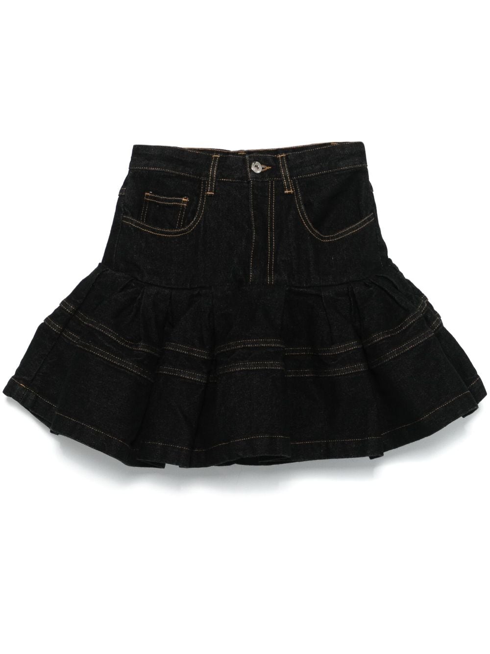 Marques'Almeida denim mini b skirt - Black von Marques'Almeida